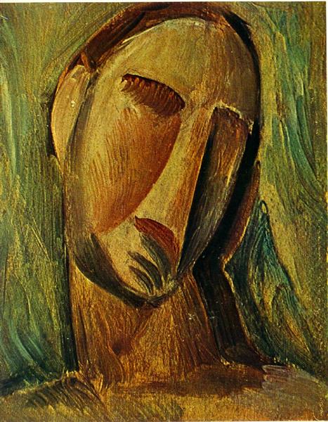 Pablo Picasso Paintings Head Of Woman Tete De Femme Cubism